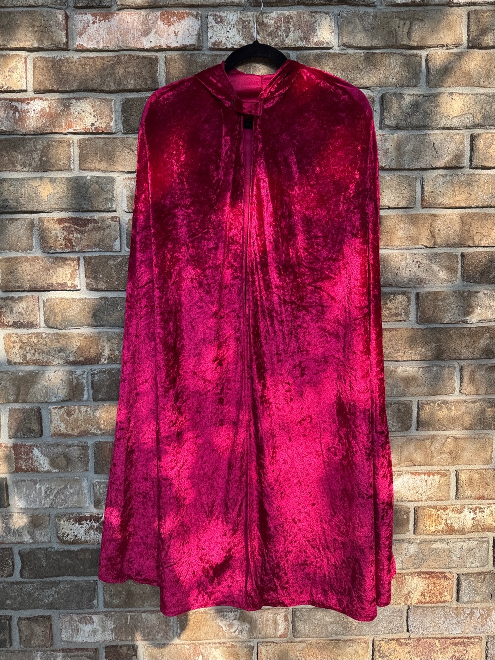 Spirit Velvet Cape Maxi Dress in Vibrant Magenta OS